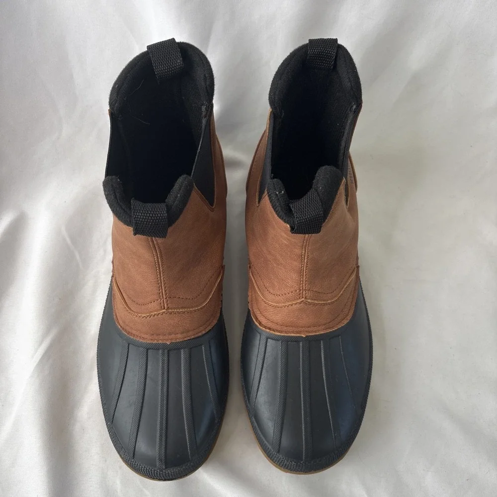 Khombu Baker‎ Lodge Chelsea Mens Waterproof Boots Size 11M Tan & Black Outdoors